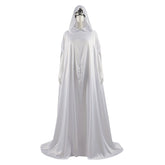 2021 Cruella De Vil Cosplay Costume Cruella White Cloak Halloween Carnival Party Suit